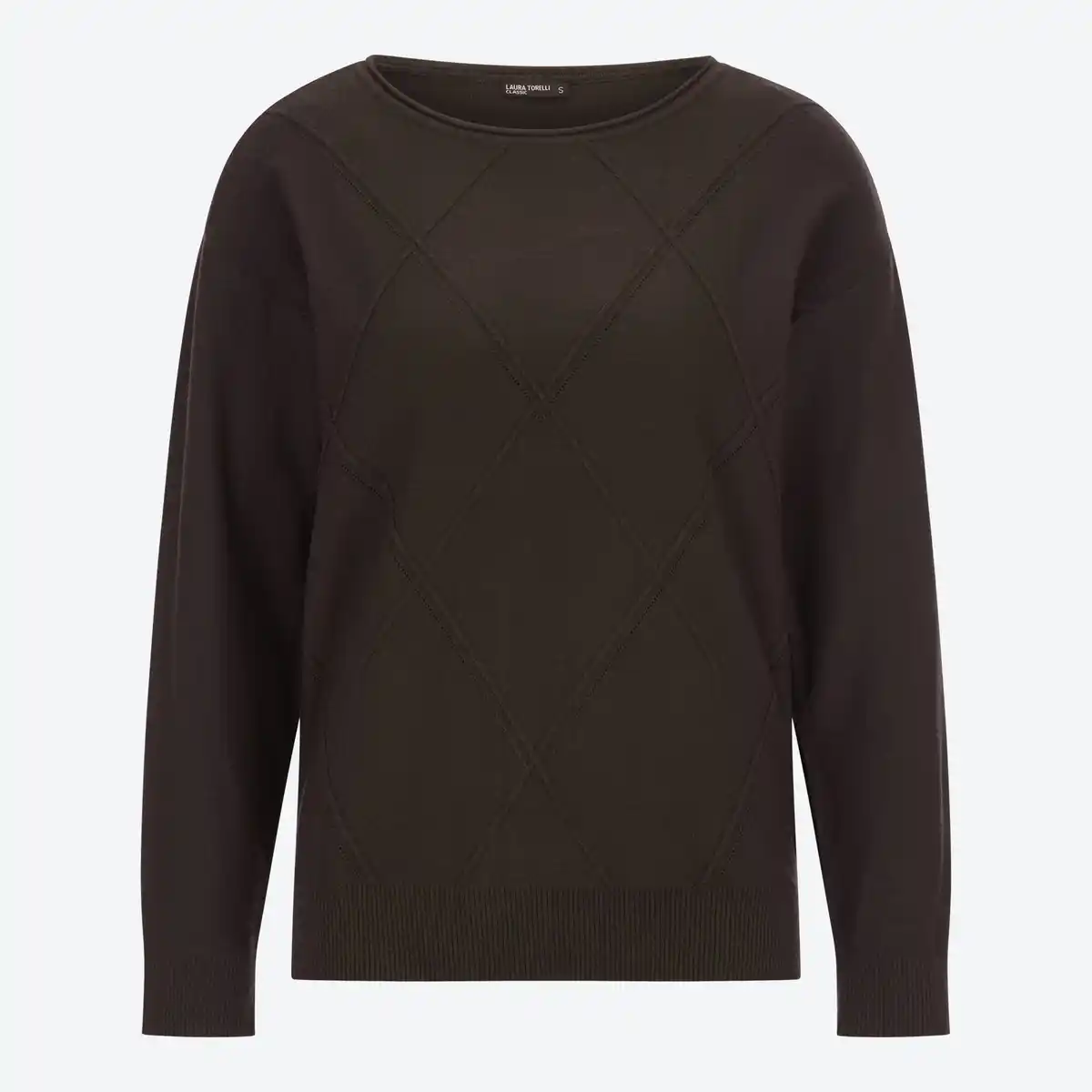 Bild 1 von Damen-Pullover mit Karostrickmuster