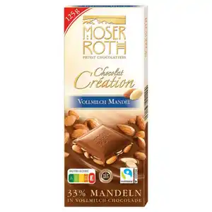 MOSER ROTH Chocolat Création 125 g, Vollmilch Mandel