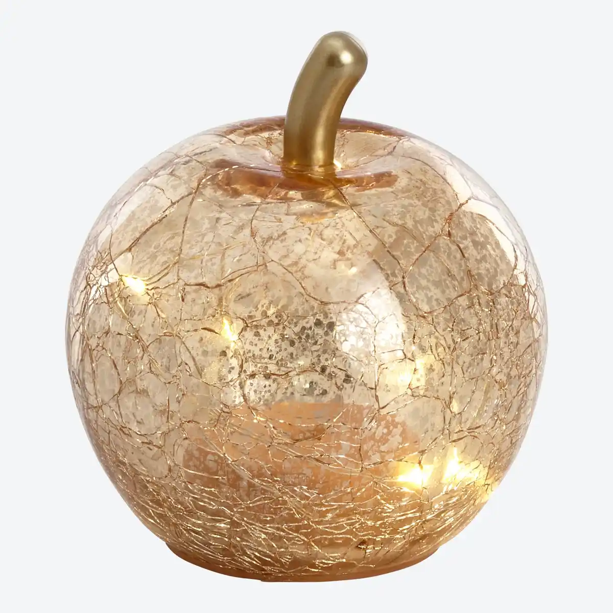 Bild 3 von LED-Apfel aus Crackle-Glas, Ø ca. 7,5 cm