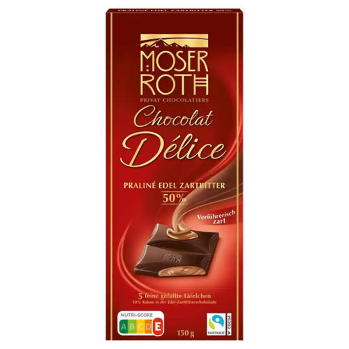 Bild 1 von MOSER ROTH Gefüllte Schokolade 150 g, Praline-Zartbitter