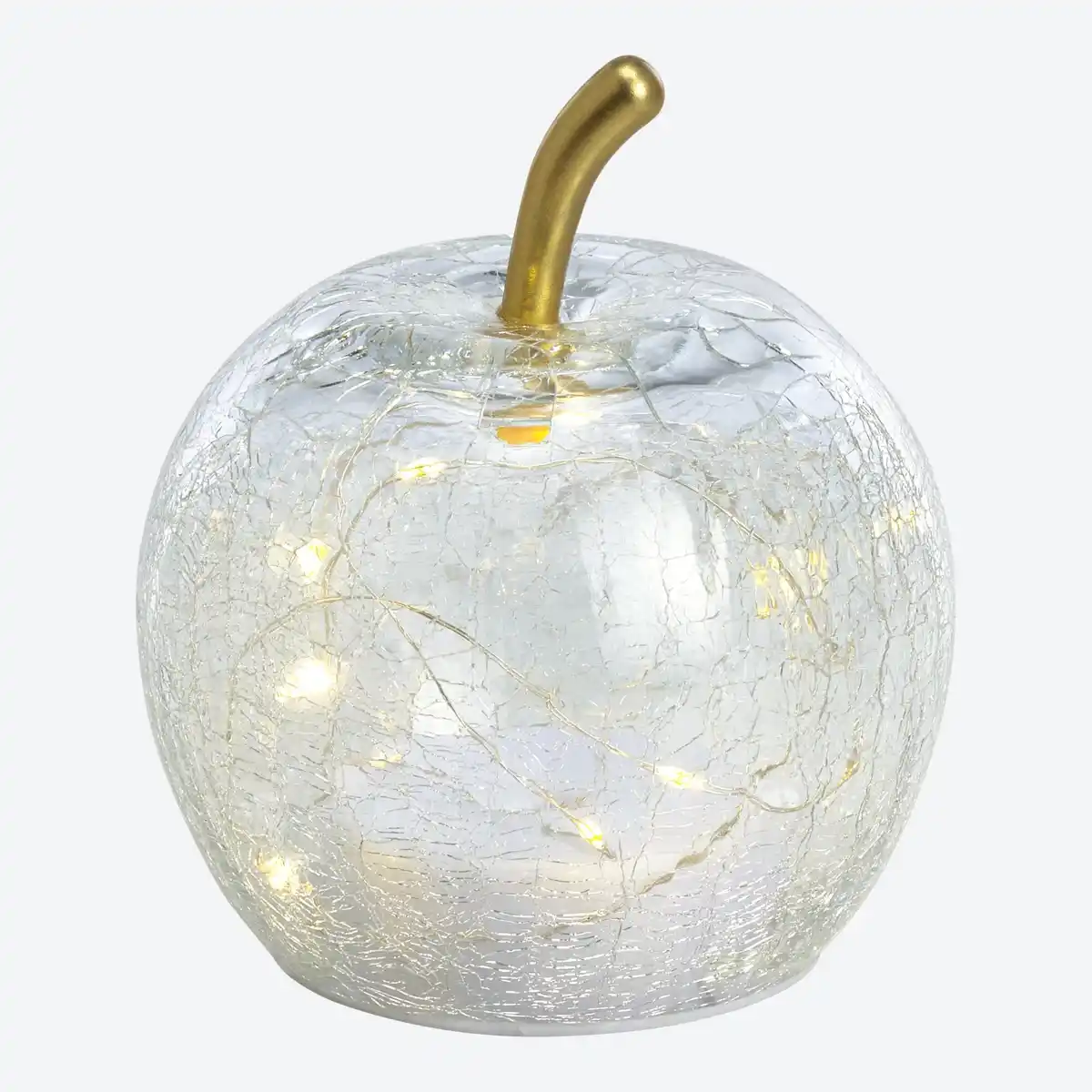 Bild 1 von LED-Apfel aus Crackle-Glas, Ø ca. 11 cm