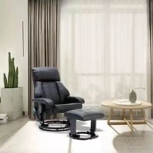 Bild 2 von Happy Home Massagesessel mit Fußhocker & Heizfunktion - Schwarz