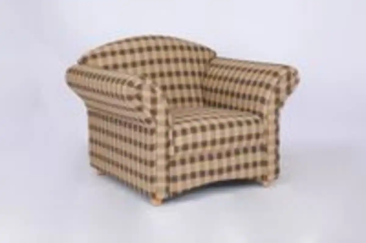 Bild 2 von Better Home Polstersessel Loretta, ca. 110 x 84 x 84 cm – Kariert & Braun