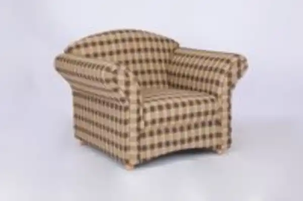 Bild 2 von Better Home Polstersessel Loretta, ca. 110 x 84 x 84 cm – Kariert & Braun