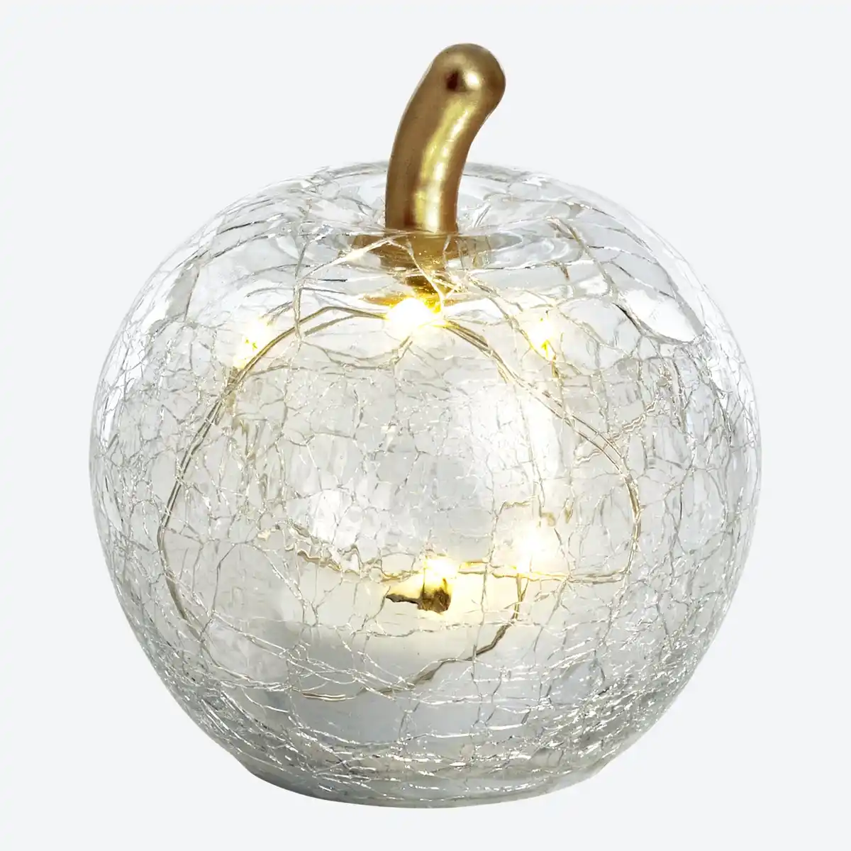 Bild 3 von LED-Apfel aus Crackle-Glas, Ø ca. 7,5 cm