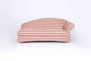 Better Home 3-Sitzer Sofa Loretta mit rechter Armlehne, ca. 193 x 83 x 85 cm – Rot gestreift & Blumenmuster