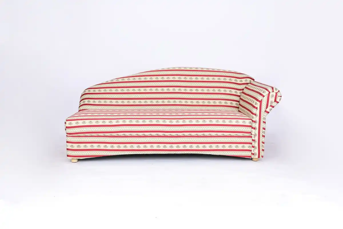 Bild 1 von Better Home 3-Sitzer Sofa Loretta mit rechter Armlehne, ca. 193 x 83 x 85 cm – Rot gestreift & Blumenmuster