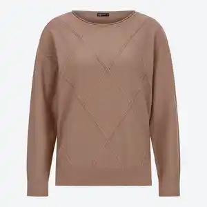 Damen-Pullover mit Karostrickmuster