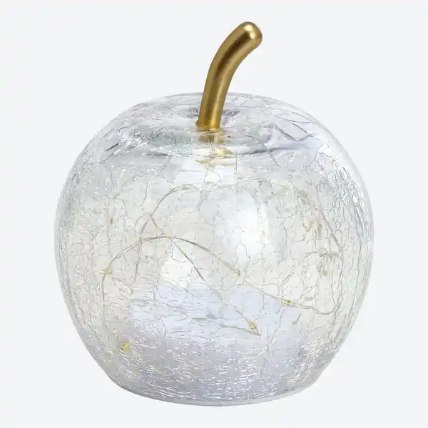 Bild 3 von LED-Apfel aus Crackle-Glas, Ø ca. 11 cm