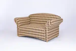 Better Home 2-Sitzer Sofa Loretta, ca. 153 x 83 x 85 cm – Kariert & Braun