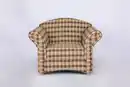 Bild 1 von Better Home Polstersessel Loretta, ca. 110 x 84 x 84 cm – Kariert & Braun