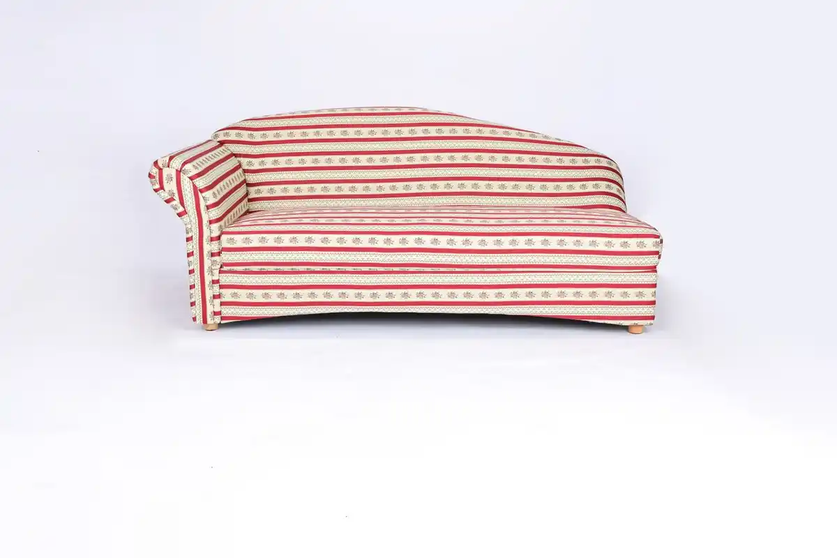 Bild 1 von Better Home 3-Sitzer Sofa Loretta mit linker Armlehne, ca. 193 x 83 x 85 cm – Rot gestreift & Blumenmuster