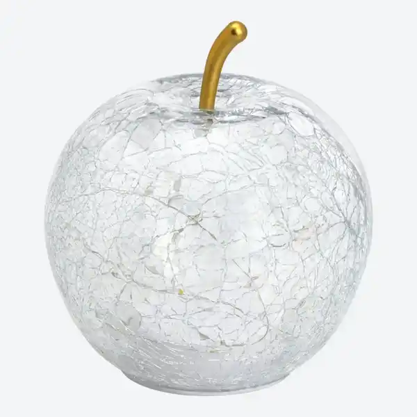 Bild 2 von LED-Apfel aus Crackle-Glas, Ø ca. 14 cm