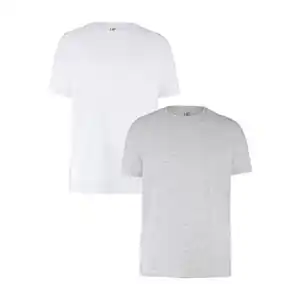 UP2FASHION BASICS Herren T-Shirts 2er-Set, Weiß/Melange, M