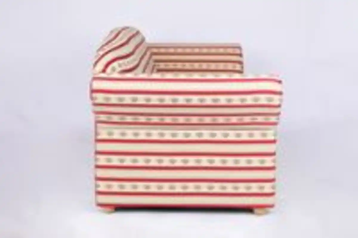 Bild 4 von Better Home 3-Sitzer Sofa Loretta, ca. 204 x 83 x 85 cm – Rot gestreift & Blumenmuster