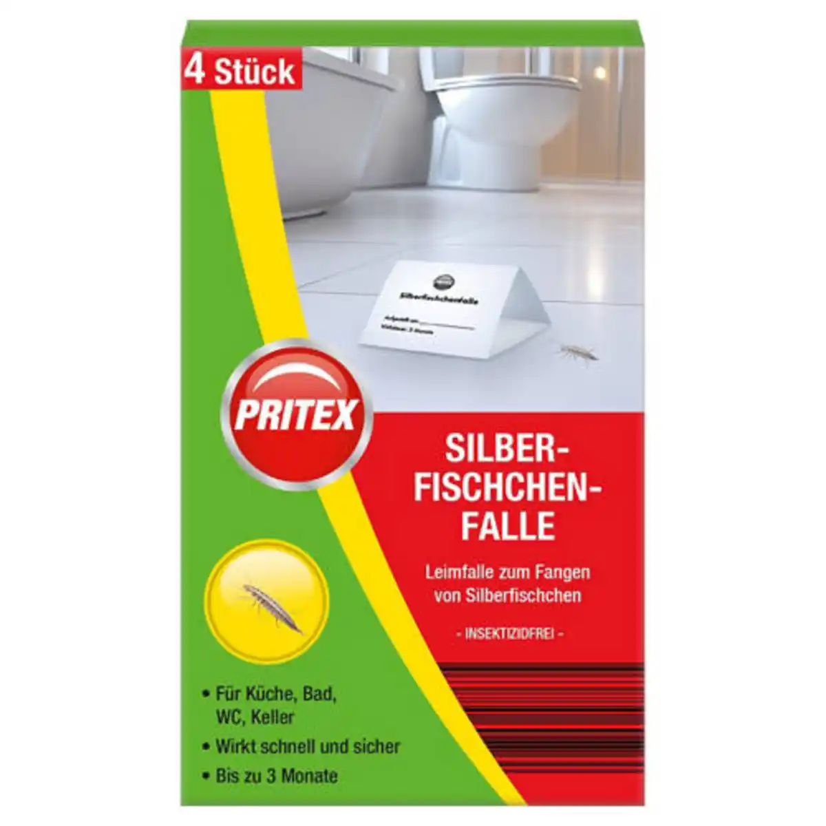 Bild 1 von PRITEX Ungezieferfallen, Silberfischchen-Falle 4er-Set