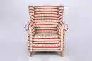 Bild 1 von Better Home Polstersessel Loretta, ca. 86 x 81 x 105 cm – Rot gestreift & Blumenmuster
