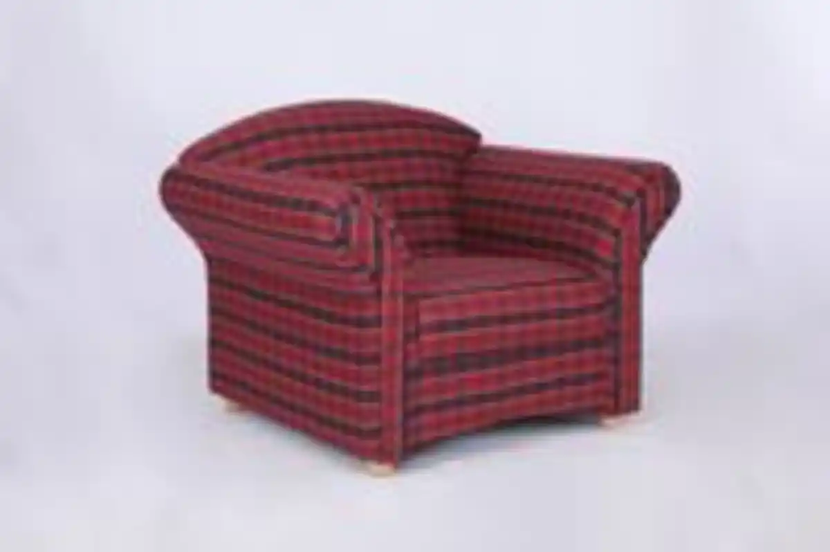 Bild 3 von Better Home Polstersessel Loretta, ca. 110 x 84 x 84 cm – Rot Kariert