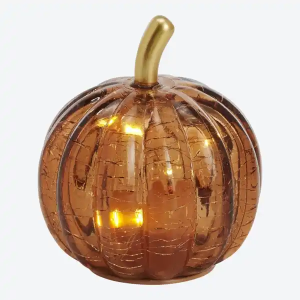 Bild 2 von LED-Kürbis aus Glas, Ø ca. 7,5 cm