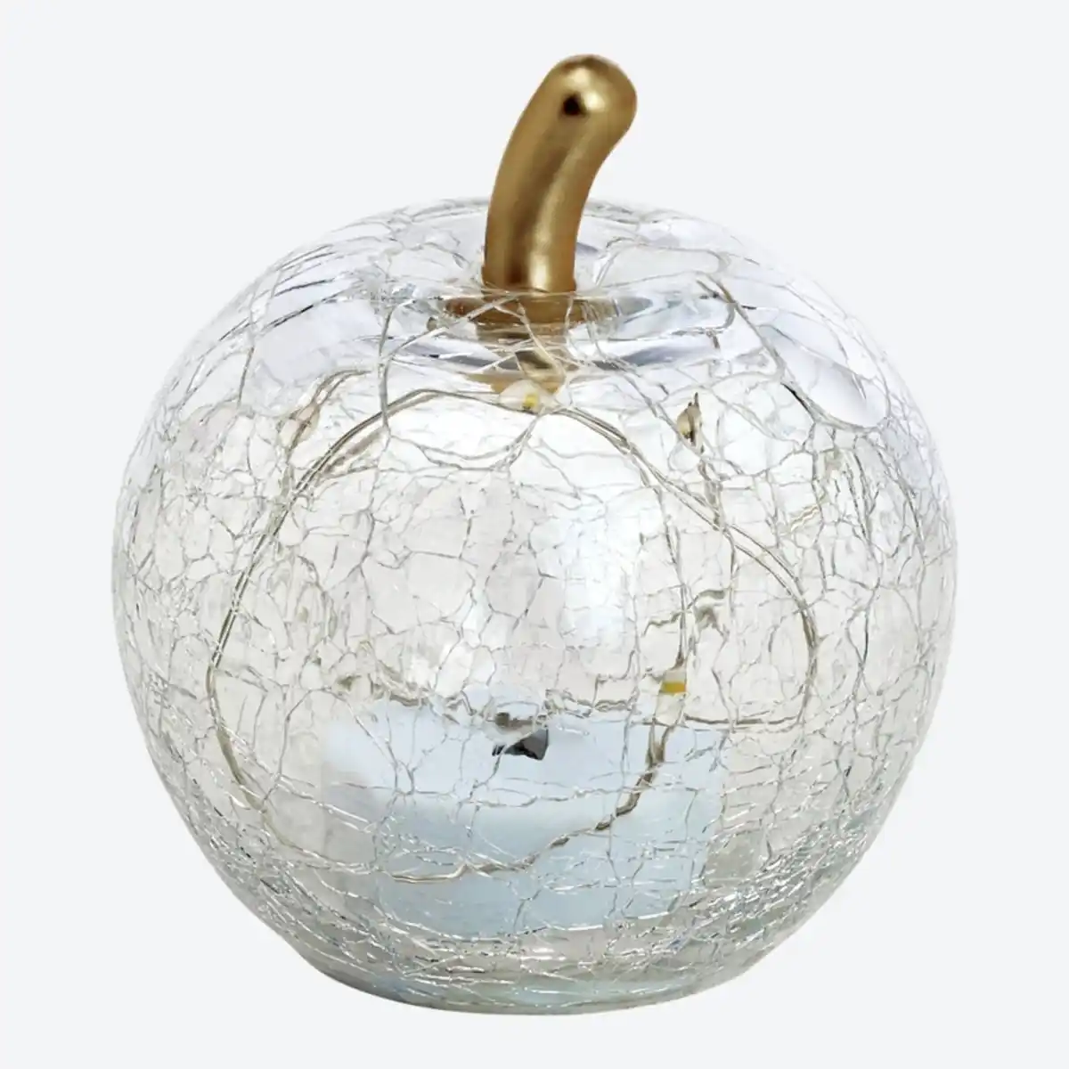 Bild 4 von LED-Apfel aus Crackle-Glas, Ø ca. 7,5 cm