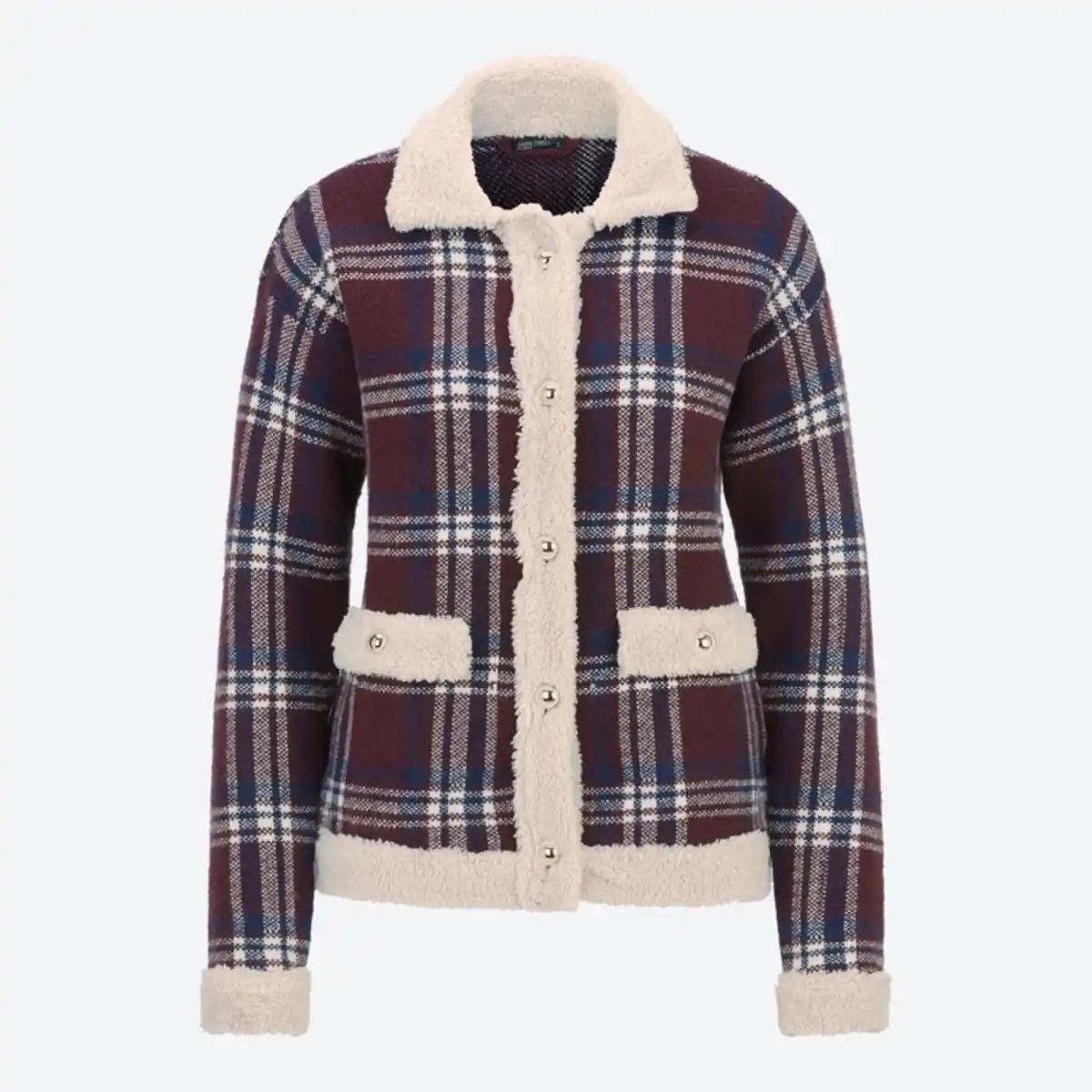 Bild 2 von Damen-Strickjacke mit Kunstfell-Details