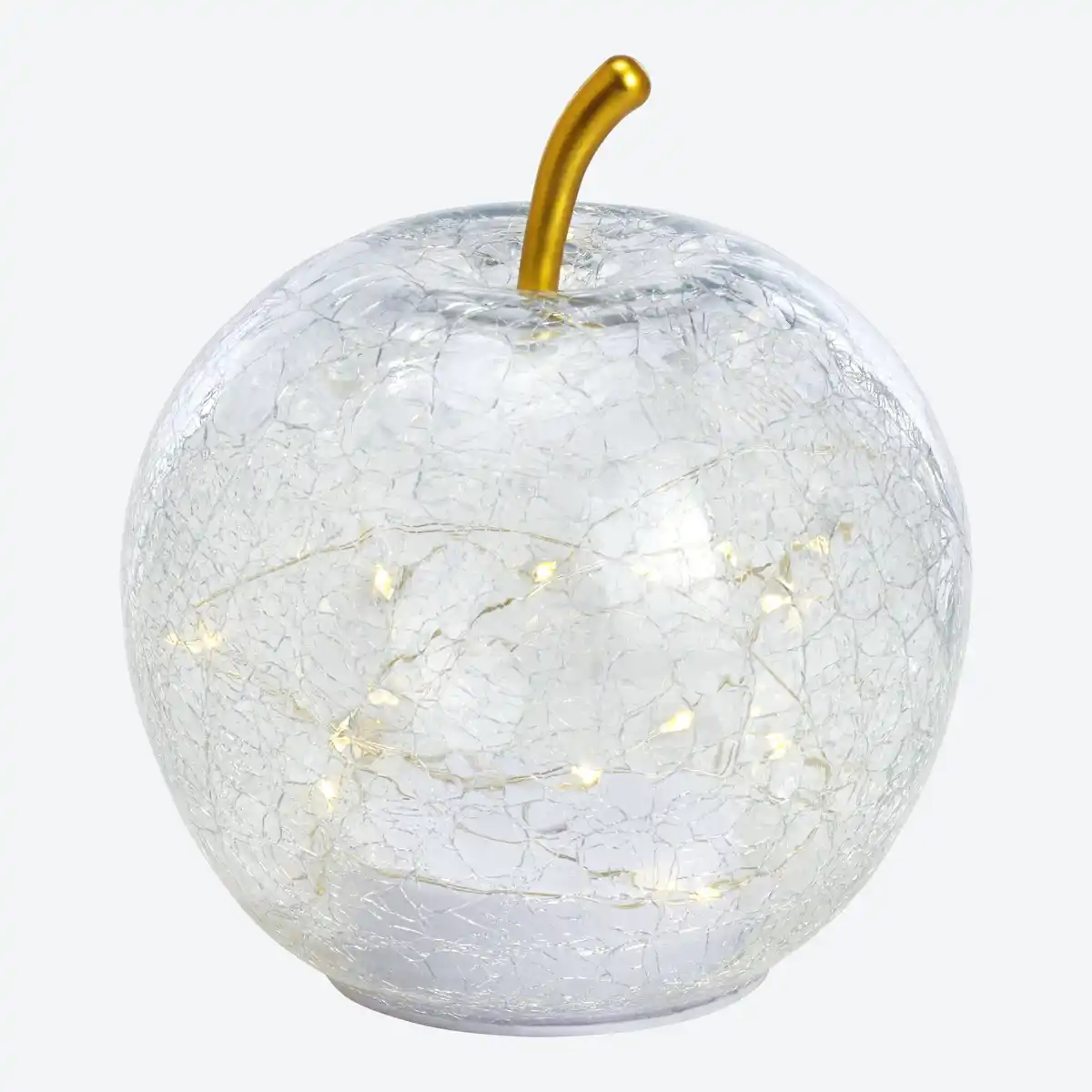 Bild 1 von LED-Apfel aus Crackle-Glas, Ø ca. 14 cm