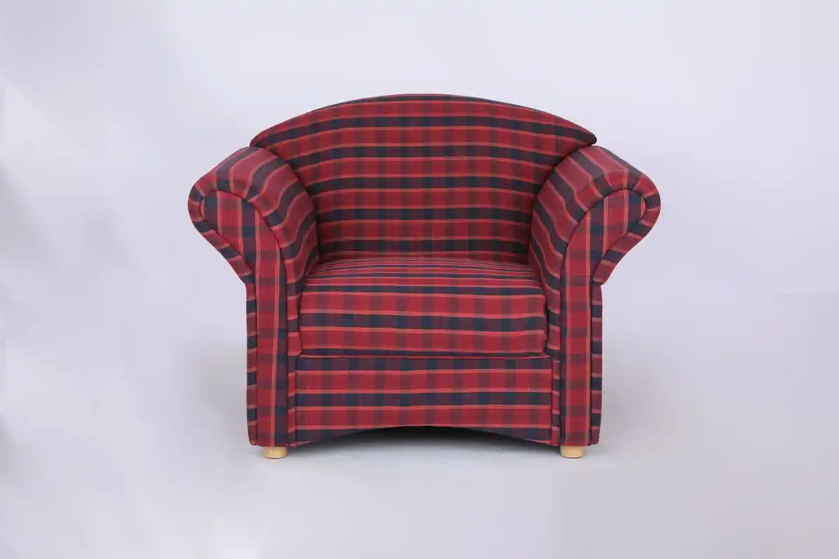 Bild 1 von Better Home Polstersessel Loretta, ca. 110 x 84 x 84 cm – Rot Kariert