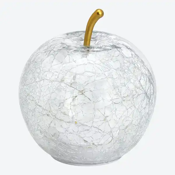 Bild 3 von LED-Apfel aus Crackle-Glas, Ø ca. 14 cm