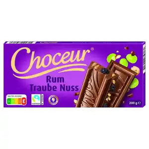 CHOCEUR Schoko Variation 200 g, Rum Traube Nuss