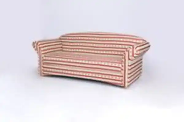 Bild 2 von Better Home 3-Sitzer Sofa Loretta, ca. 204 x 83 x 85 cm – Rot gestreift & Blumenmuster