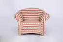 Bild 1 von Better Home Polstersessel Loretta, ca. 110 x 84 x 84 cm – Rot gestreift & Blumenmuster