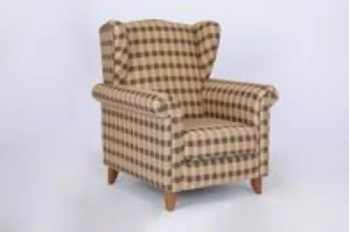 Bild 2 von Better Home Polstersessel Loretta, ca. 86 x 81 x 105 cm – Kariert & Braun