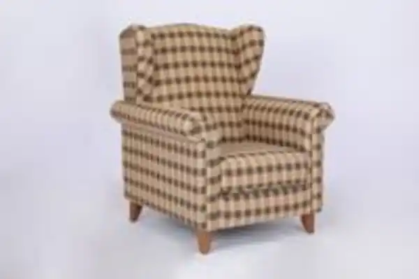 Bild 2 von Better Home Polstersessel Loretta, ca. 86 x 81 x 105 cm – Kariert & Braun