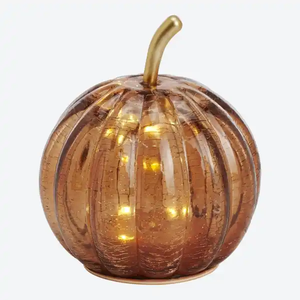 Bild 2 von LED-Kürbis aus Glas, Ø ca. 11 cm