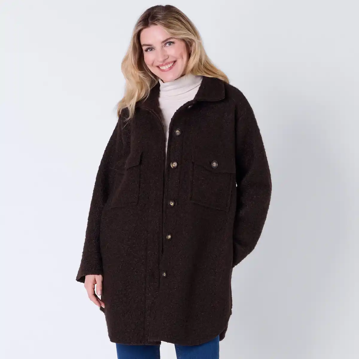 Bild 1 von Damen-Hemdmantel in Curly-Optik
