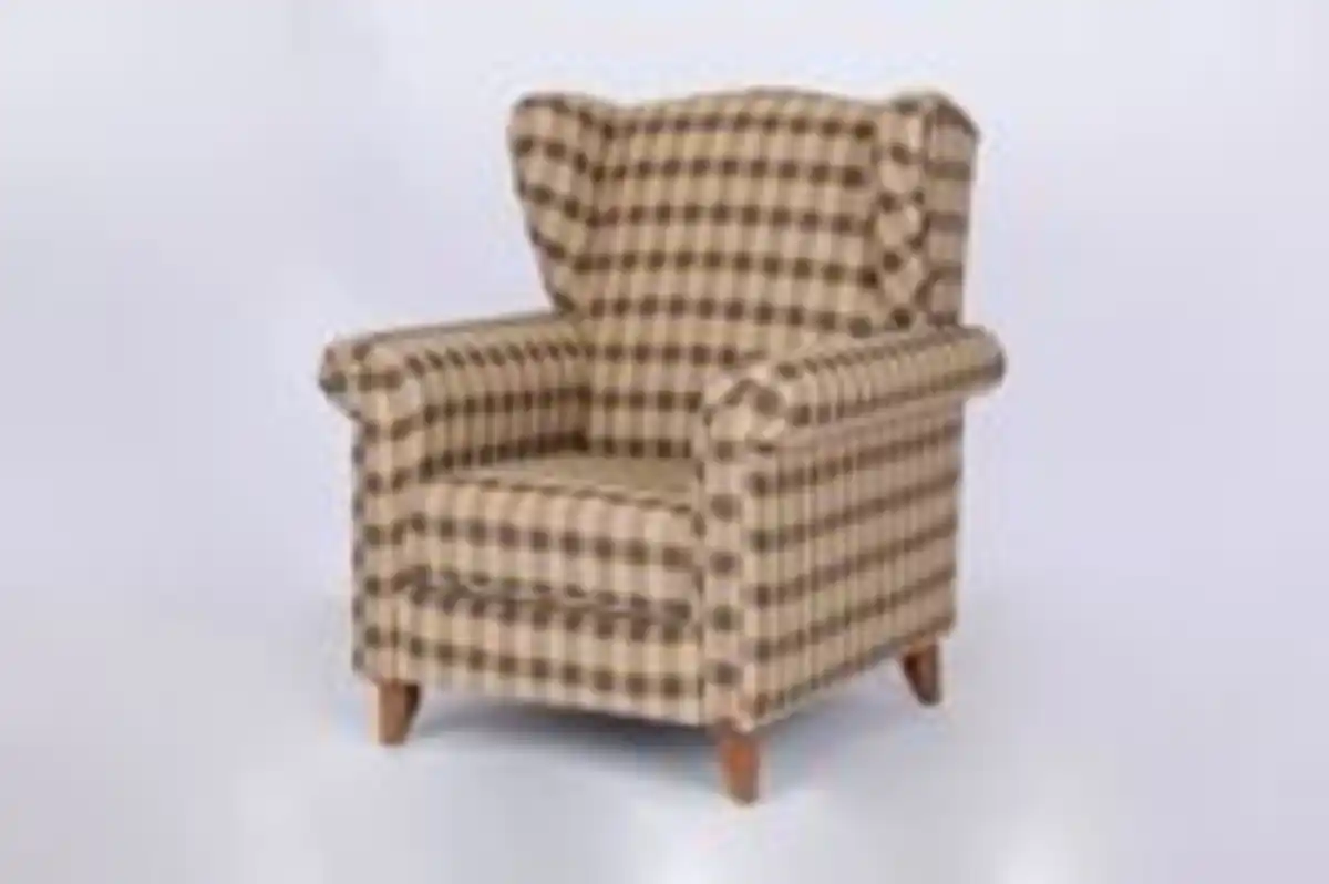 Bild 3 von Better Home Polstersessel Loretta, ca. 86 x 81 x 105 cm – Kariert & Braun