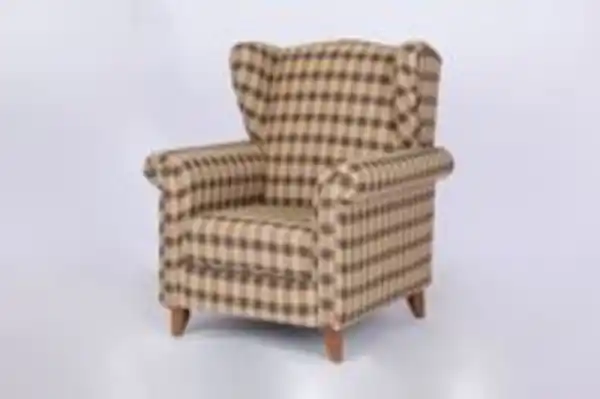 Bild 3 von Better Home Polstersessel Loretta, ca. 86 x 81 x 105 cm – Kariert & Braun