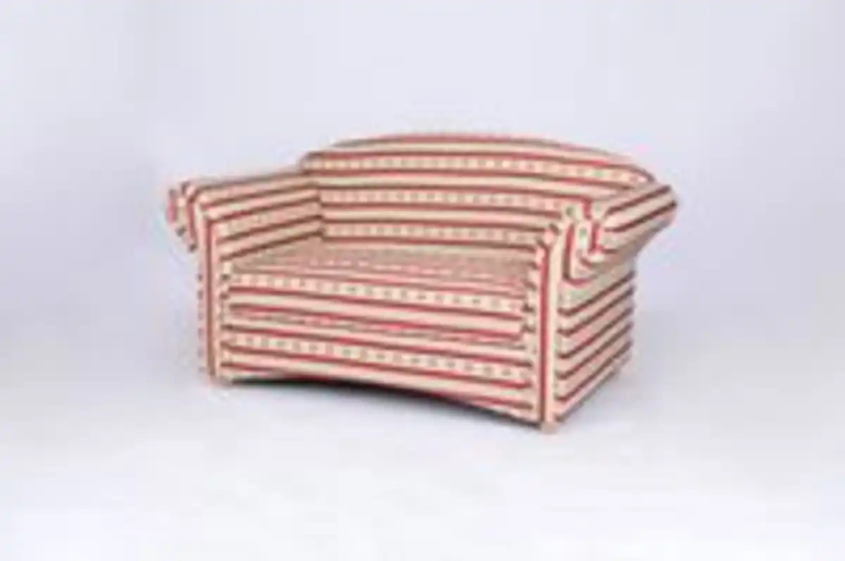 Bild 3 von Better Home 2-Sitzer Sofa Loretta, ca. 153 x 83 x 85 cm – Rot gestreift & Blumenmuster