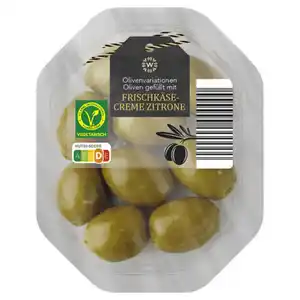 WONNEMEYER Olivenvariationen 100 g, Frischkäse-Creme Zitrone