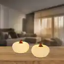 Bild 1 von LED-Echtwachs-Kürbis mit Timer, 2er-Pack, Ø ca. 7 cm