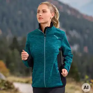 Damen-Microfleece-Funktionsjacke mit Stehkragen