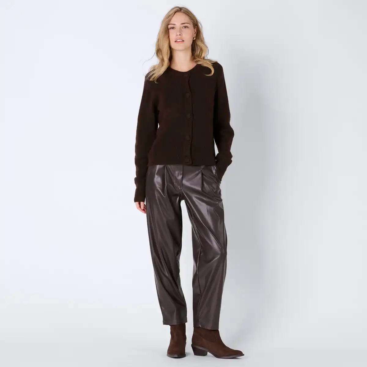 Bild 1 von Damen-Hose aus Kunstleder im Barrel-Look
