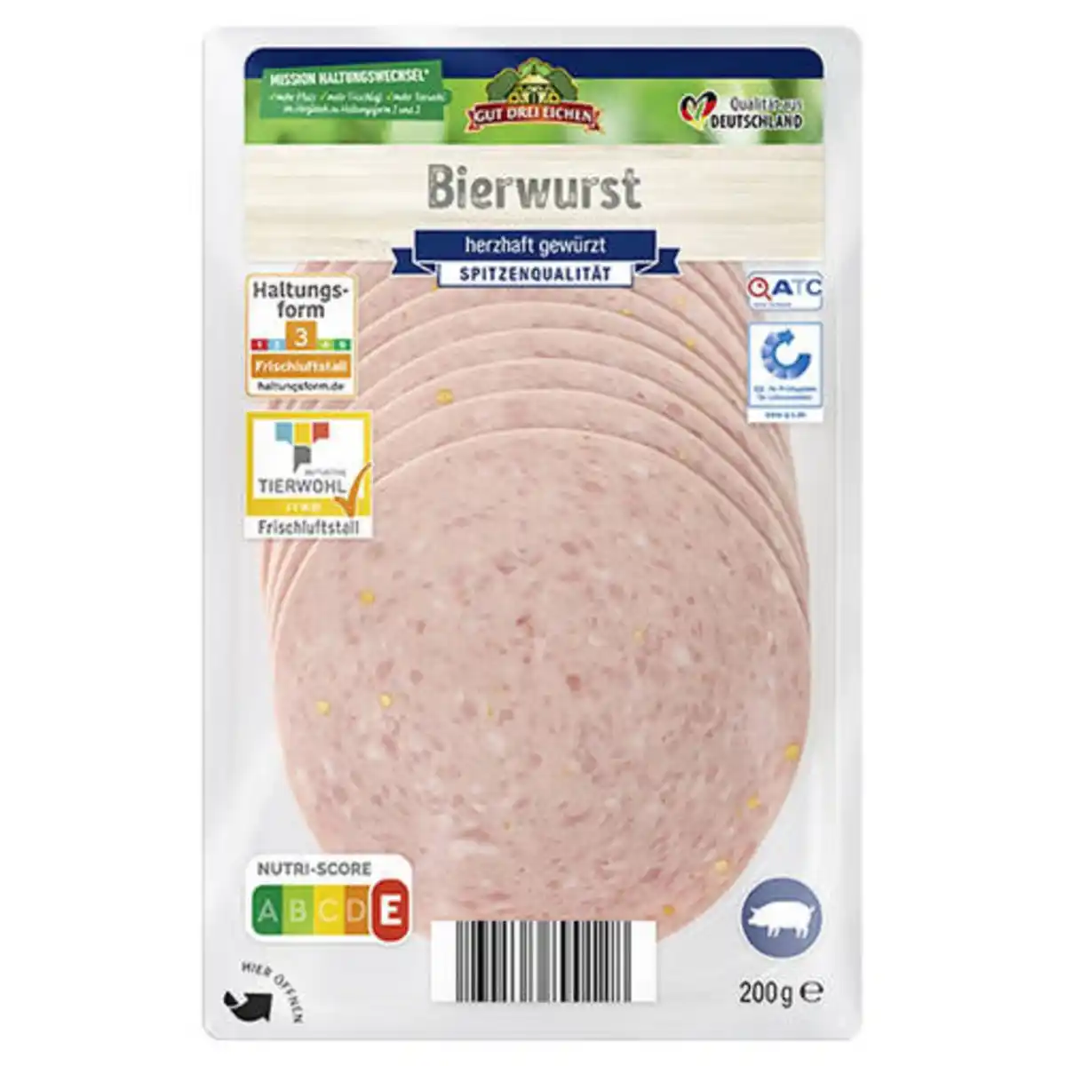 Bild 1 von GUT DREI EICHEN Frischwurst 200 g, Bierwurst