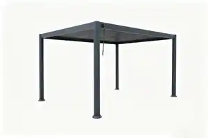Never Indoor Alu-Pergola mit verstellbaren Lamellen ca. 300 × 390 × 230 cm - Anthrazit