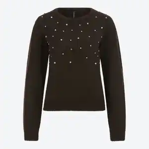 Damen-Pullover mit Glitzersteinen