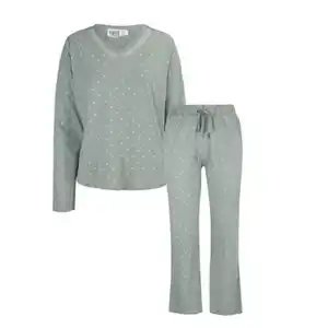 UP2FASHION WOMEN Damen Pyjama, Grün, S 36/38