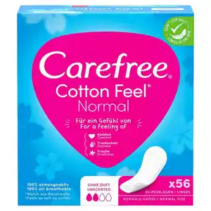 CAREFREE Slipeinlagen Cotton Feel Normal, 56 Stück