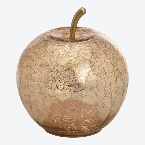 Bild 2 von LED-Apfel aus Crackle-Glas, Ø ca. 14 cm