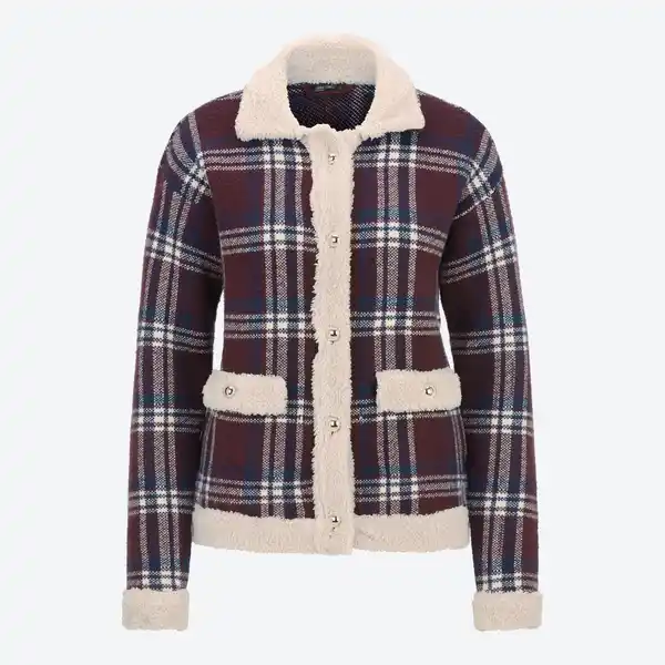 Bild 3 von Damen-Strickjacke mit Kunstfell-Details