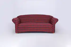 Better Home 3-Sitzer Sofa Loretta, ca. 204 x 83 x 85 cm – Rot Kariert